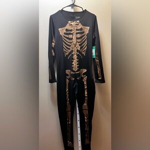 Halloween Gold Skeleton Bodysuit NWT